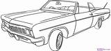 Coloring Pages Lowrider Popular Car Drawings sketch template