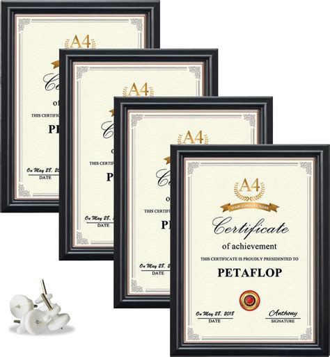 petaflop photo frame  black certificate frames  wall tabletop