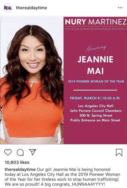 jeannie mai awarded pioneer woman of the year in l a for her fight