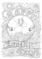 Earth Colouring Happy Pages sketch template