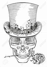 Skull Groom Totenkopf Samedi Baron Skulls 123rf sketch template