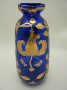 Harrach Or Josephinenhutte Art Nouveau Jugendstil Blue Cobalt Glass