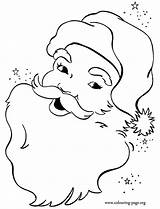 Santa Coloring Claus Christmas Face Pages Printable Happy Print Sheets Colouring Kids Sketch Clipart Drawing Outline Fun Merry Printables Gif sketch template