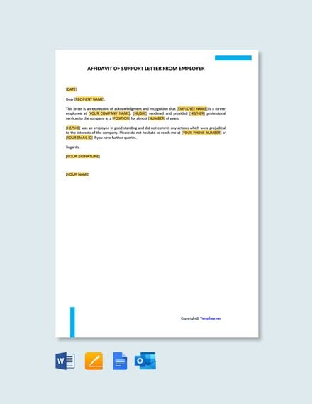 affidavit letter templates edit  templatenet