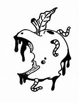 Bitten Apple Drawing Getdrawings Coloring sketch template