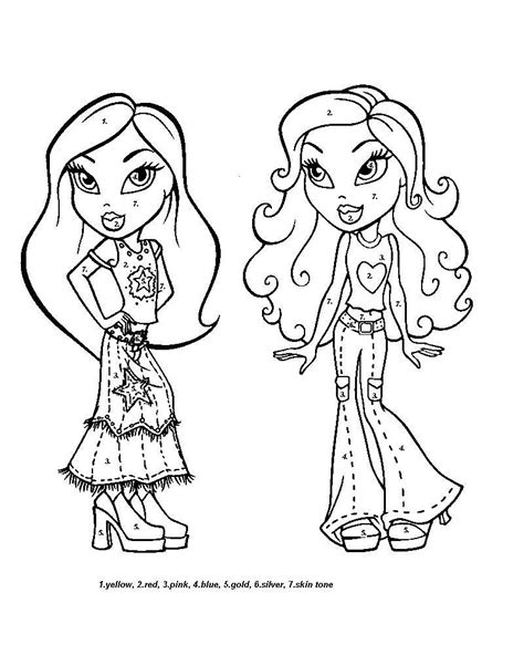 color  number coloring pages beautiful cartoon girls color