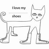 Pete Cat Shoes Coloring Printable Pages Template Printables His Cats Momjunction Activities Preschool Templates sketch template