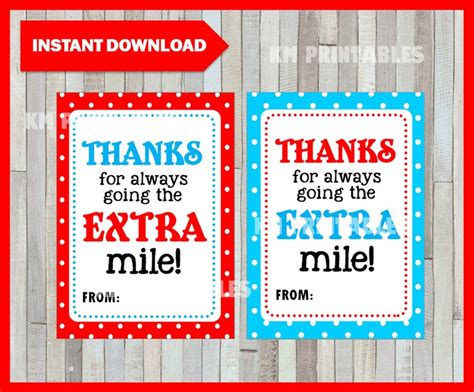 extra mile tag teacher appreciation gift tags