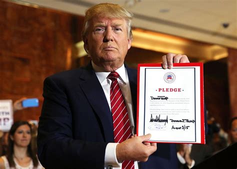 donald trump s loyalty pledge to the republican party how