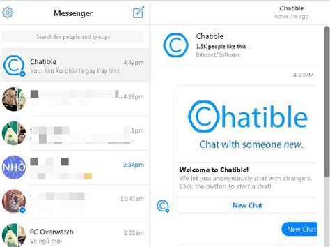 Chatible Là Gì Cách Chat Với Người Lạ Trên Facebook Messenger
