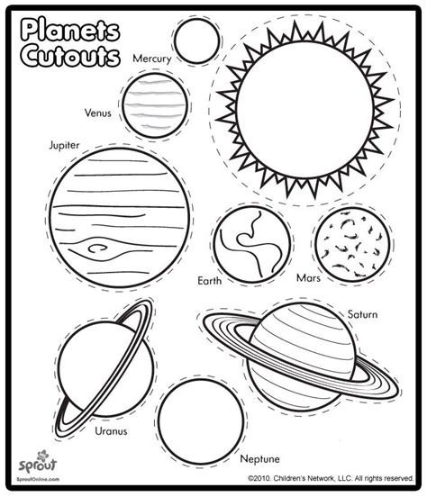 images  planet preschool printables planets solar system cut