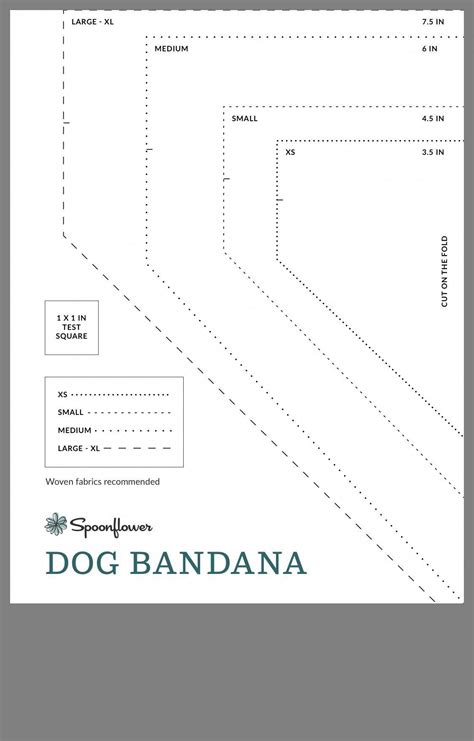 printable dog bandana pattern