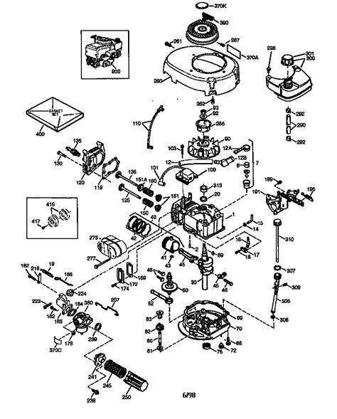 craftsman lawn mower engine parts diagram