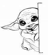 Coloring Yoda Baby Pages Drawings Colouring Wars Star Cute Drawing Line Tegninger Disney Grogu Cartoon Print Draw Tumblr Easy Visit sketch template