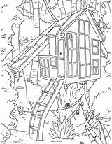 Coloring Pages House Coloring4free Tree Related Posts Printable sketch template