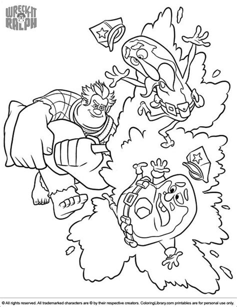 wreck  ralph coloring page coloring library