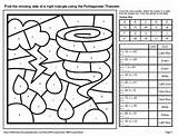 Pythagorean Theorem Weather Coloring Code Pages Color Whooperswan Created sketch template