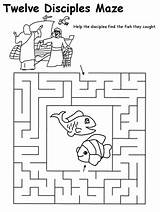 Disciples Maze sketch template