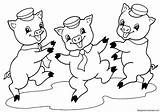 Cerditos Colorear Tres Pigs Pig Bailando Drie Cochon Varkies Chanchitos Porquinhos Puppet Cuentos Goldilocks Sprokie Piglet Neilabbott Cochons Salvat Pe sketch template