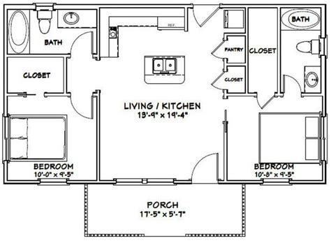 house  bedroom  bath  sq ft  floor plan etsy guest house plans small house