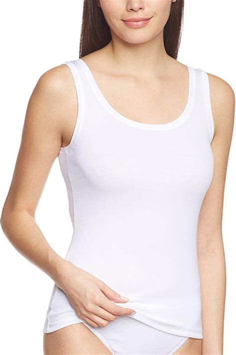Calida Damen Top Ohne Arm Mood Unterhemd Weiss 001 38