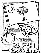 Carolina South Coloring Pages State Crayola Symbols North Flag Color Print California Island Kids Printable Sheets States Rhode Drawing Symbol sketch template