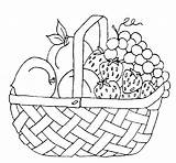 Basket Fruit Pages Coloring Getcolorings Printable Fruits sketch template