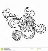 Henna Coloring Pages Printable Zentangle Flowers Simple Getcolorings Getdrawings Colorings sketch template
