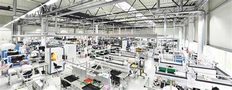 modern industrial factory   production  electronic components