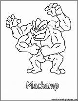 Machamp Colouring sketch template