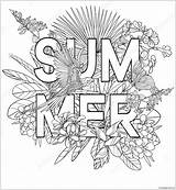 Pages Word Summer Coloring Color Adults Nature Online Print sketch template