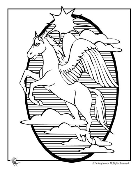winged horse pegasus coloring page coloring pages fantasy coloring
