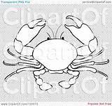 Crab Outline Clipart Coloring Illustration Rf Royalty Pams sketch template