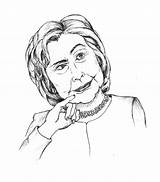 Hillary Clinton Drawing Getdrawings sketch template