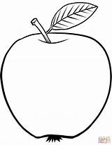 Coloring Pages Apple Printable Apples Fruit Kids Fruits Autumn Adult sketch template