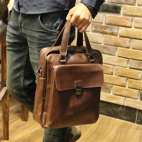 men bag fashion pu leather crossbody bags male shoulder messenger purse brown designer handbags