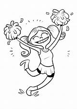 Cheerleader Coloring Pages Cheerleading Books Sheets Printable Last sketch template