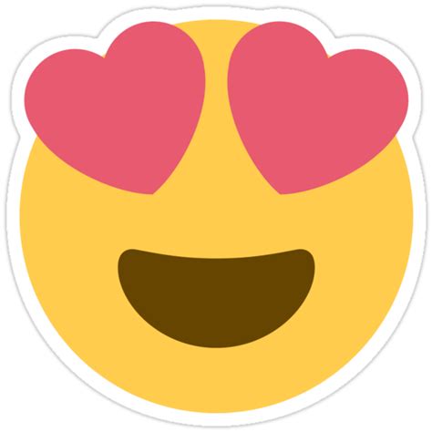 smiling face  heart shaped eyes emoji stickers  winkham redbubble