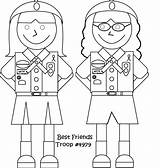 Coloring Scout Promise Pages Girls sketch template
