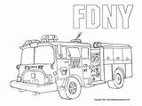 Coloring Pages Truck Fire Printable Fdny Trucks Print Kids Monster Simple Long Preschoolers Engine Color Sheets Colouring Firetruck Book Ladder sketch template