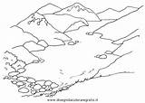 Glaciale Lago Teich Colorare Disegno Paesaggi Ruscello Misti Midisegni Malvorlagen Landschaft Vulcani Disegnidacoloraregratis sketch template