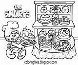 Smurfs Coloring Pages Smurf Color Cake Colouring Shop Baker Printable Drawing Smurfette Girl Kids Improve Bubby Sad Ladies Teenage Little sketch template