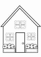 House Coloring sketch template