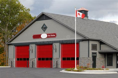 fire station stock photo image  fall autumn firehouse
