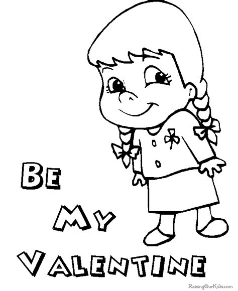 happy valentine coloring page  print