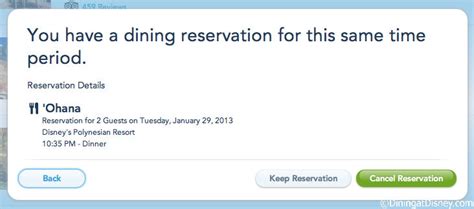 disney dining cancellation policy