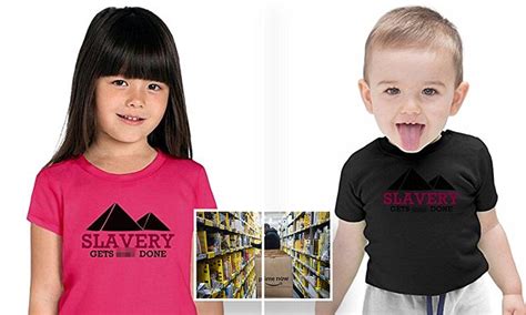 amazon under fire for slavery makes sh t happen t shirts daily mail online