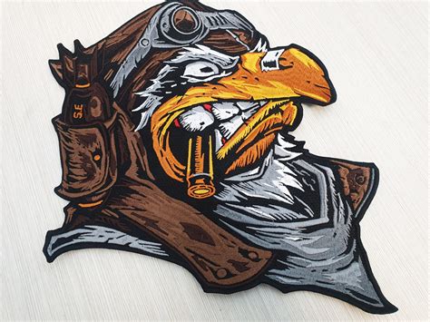 large eagle patch military  patch sew  patch urban etsy