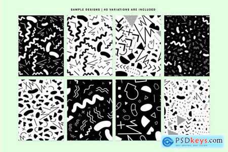 simple patterns ii   photoshop vector stock image