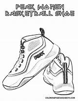 Coloring Basketball Pages Shoe Shoes Girls Wnba Women Durant Kevin Template Boys Womens East Color Clipart Peak Logo Library Getdrawings sketch template